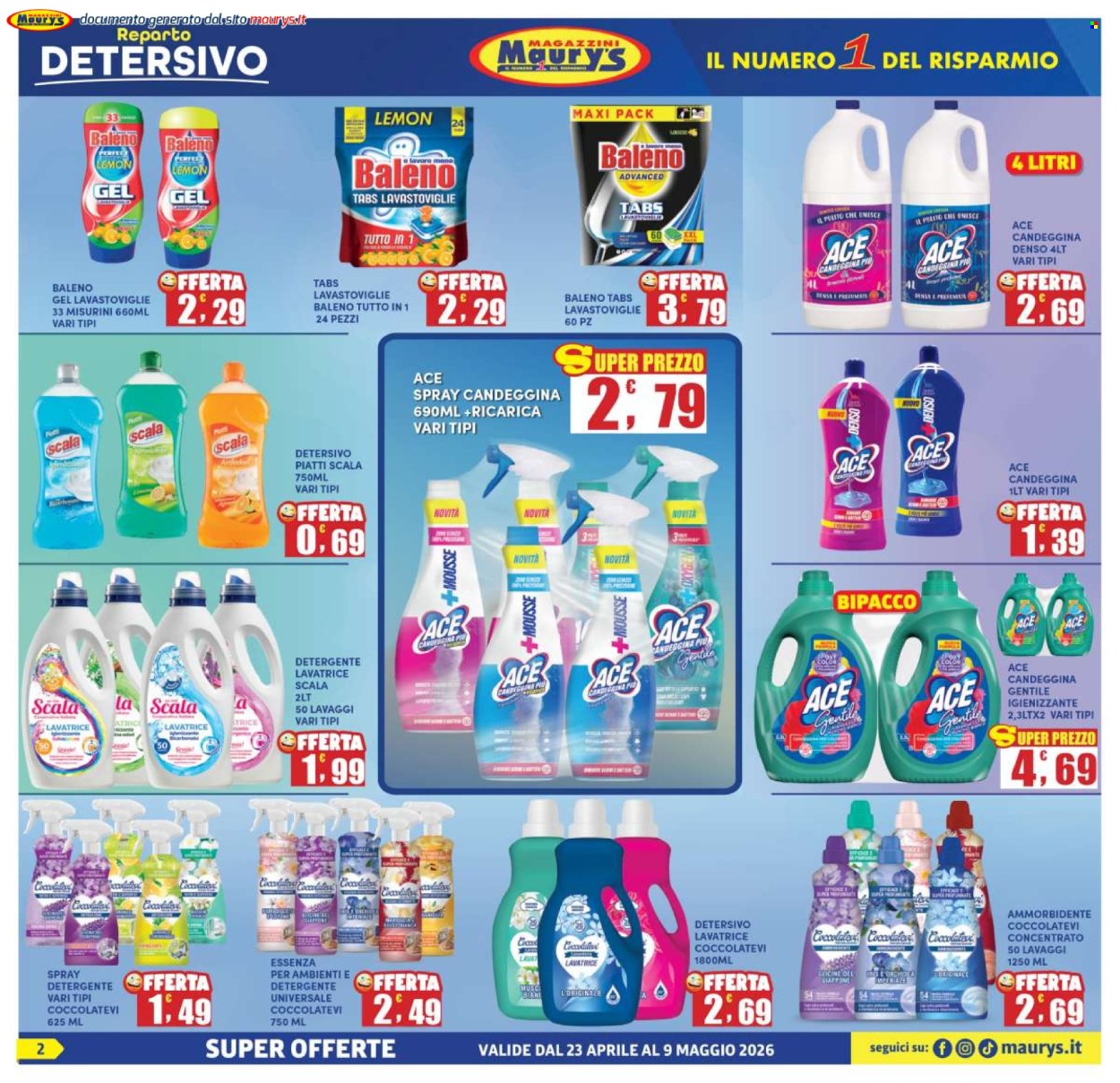Volantino Maury's - 23/4/2026 - 9/5/2026. Pagina 2