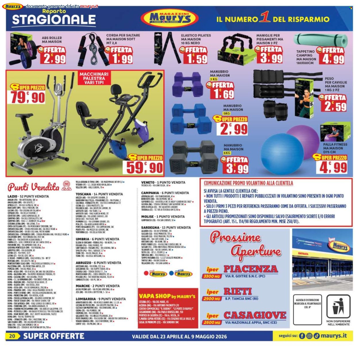 Volantino Maury's - 23/4/2026 - 9/5/2026. Pagina 20