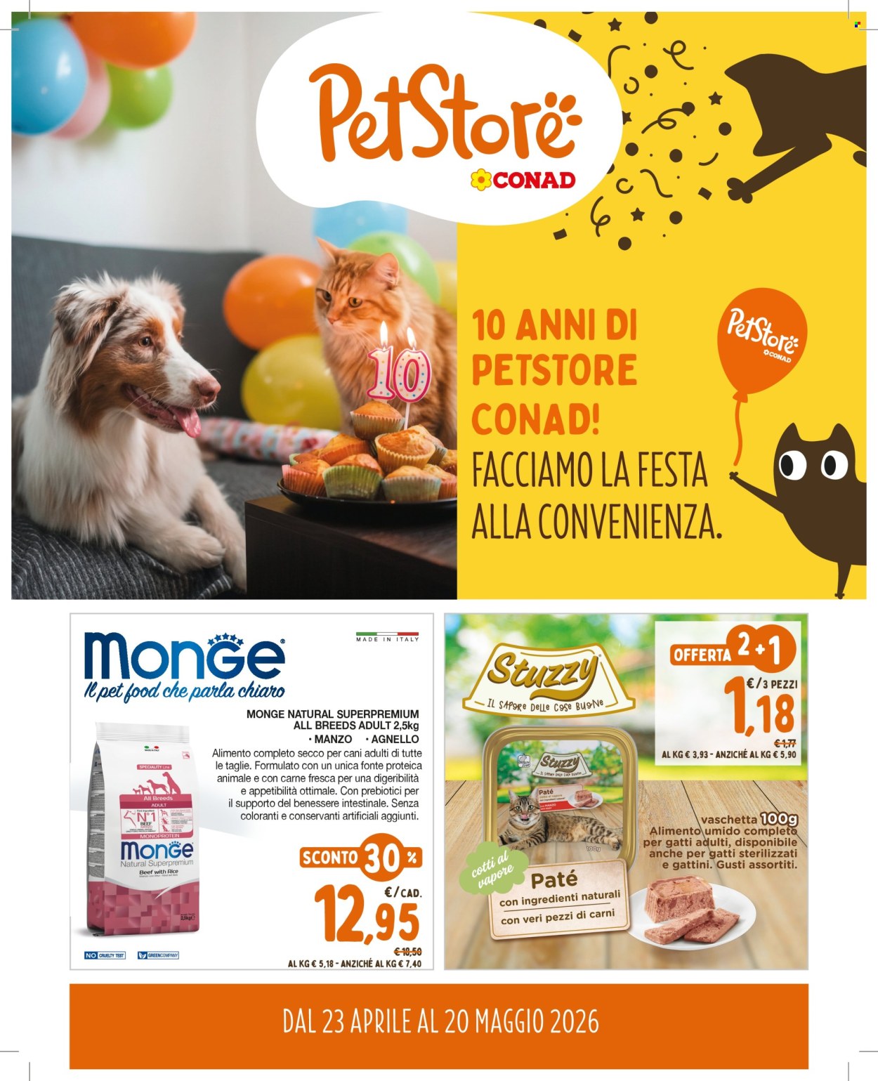 Volantino Pet Store Conad - 23/4/2026 - 20/5/2026. Pagina 1