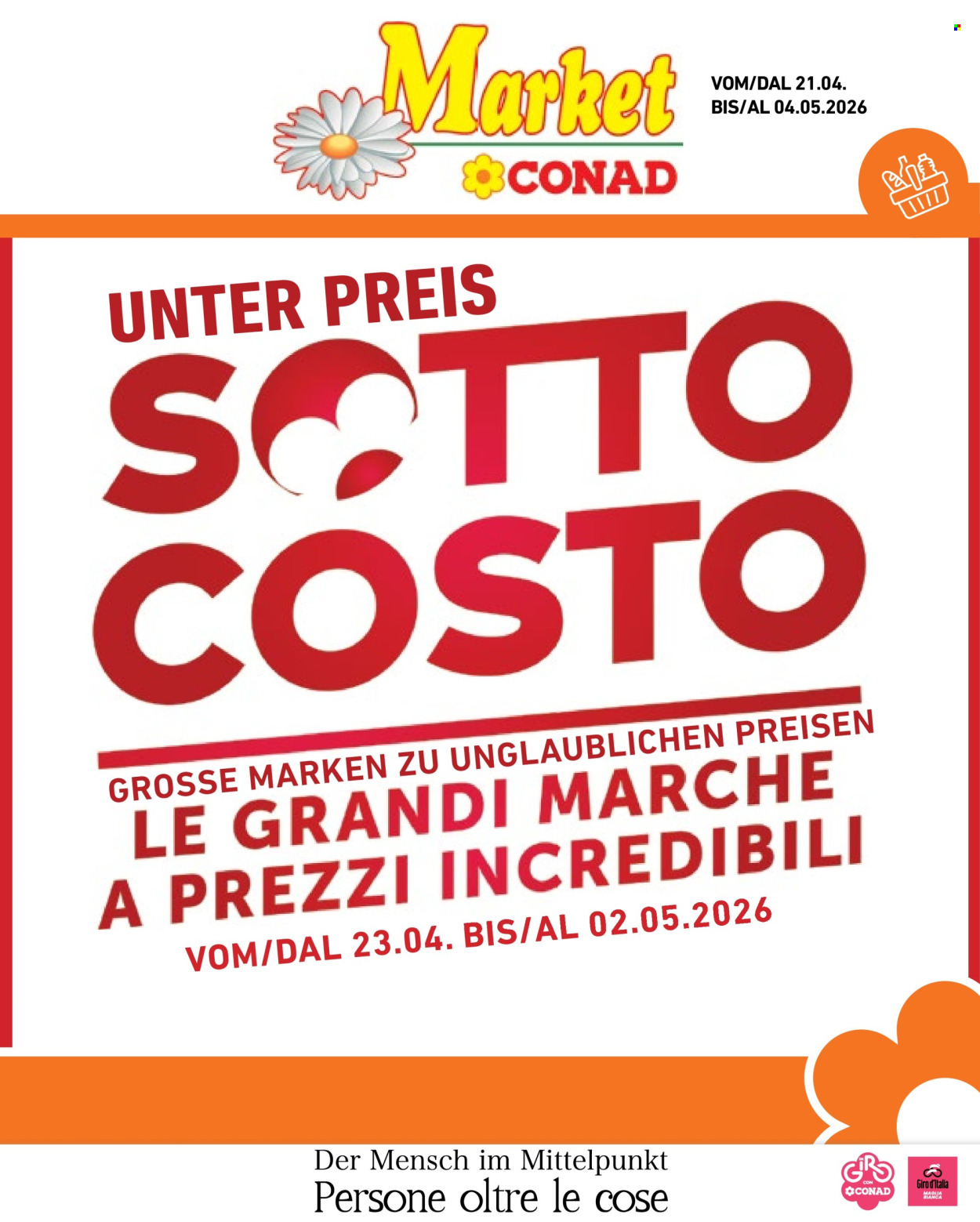 Volantino Market Conad - 21/4/2026 - 4/5/2026. Pagina 1