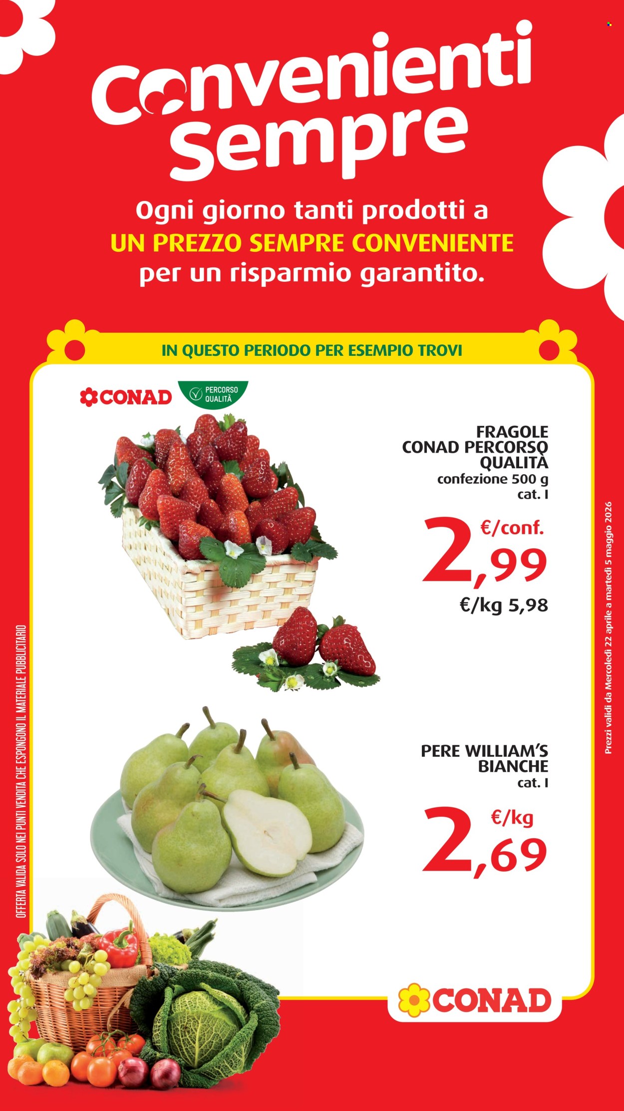 Volantino Conad - 22/4/2026 - 5/5/2026. Pagina 1