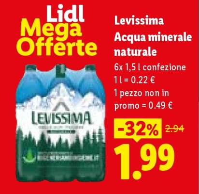 Levissima Acqua minerale naturale