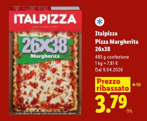 Italpizza Pizza Margherita 26x38