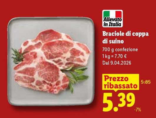 Braciole Di Coppa Di Suino