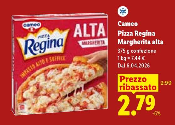 Cameo Pizza Regina Margherita alta