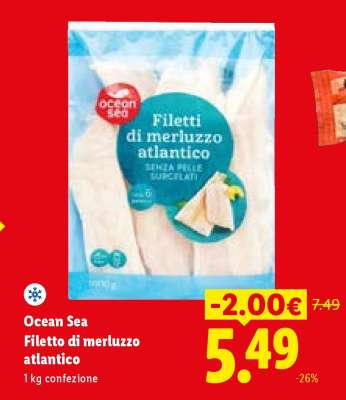 Ocean Sea Filetto di merluzzo atlantico