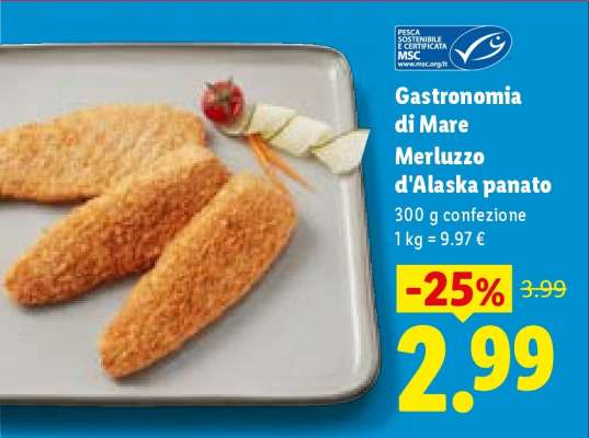 Gastronomia di Mare Merluzzo d'Alaska panato