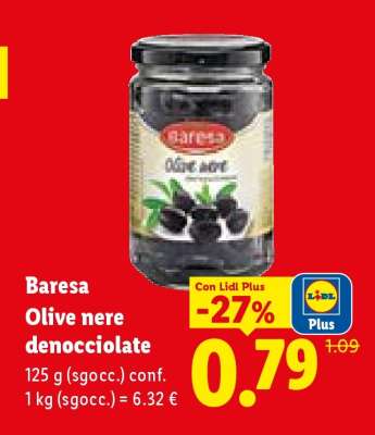 Baresa Olive nere denocciolate