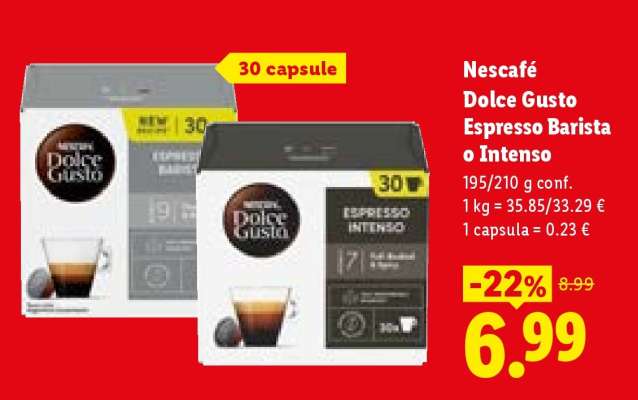 Nescafé Dolce Gusto Espresso Barista o Intenso
