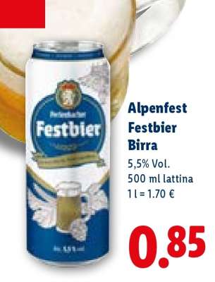 Alpenfest Festbier Birra
