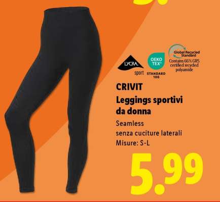 CRIVIT Leggings sportivi da donna