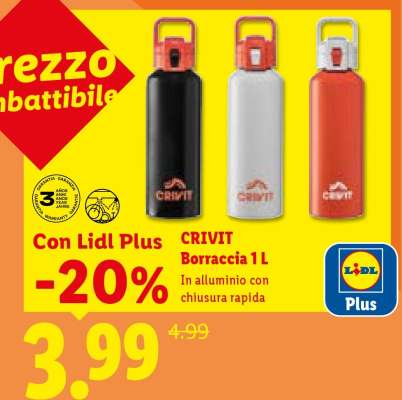 CRIVIT Borraccia 1 L