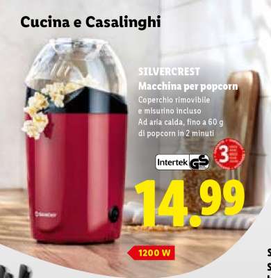Silvercrest Macchina per popcorn