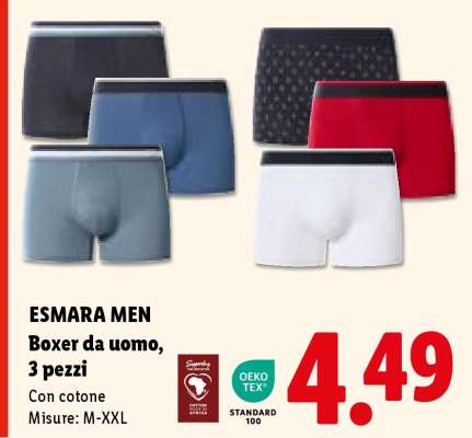 esmara MEN Boxer da uomo, 3 pezzi