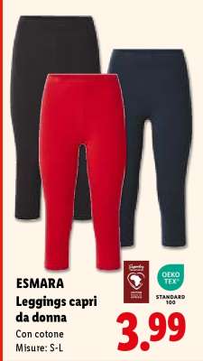 ESMARA Leggings capri da donna