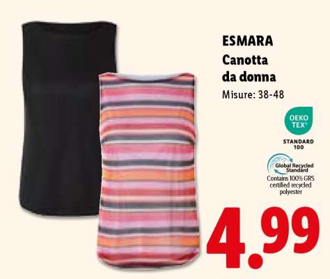 ESMARA Canotta da donna