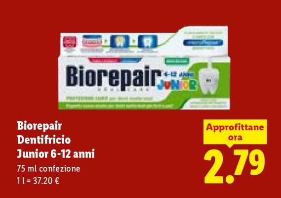 Biorepair Dentifricio Junior 6-12 anni
