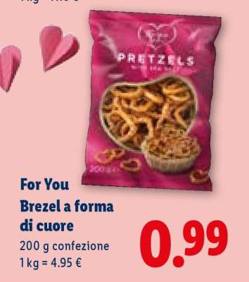For You Brezel a forma di cuore