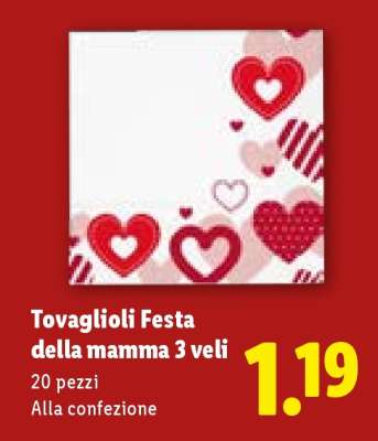 Tovaglioli Festa della mamma 3 veli