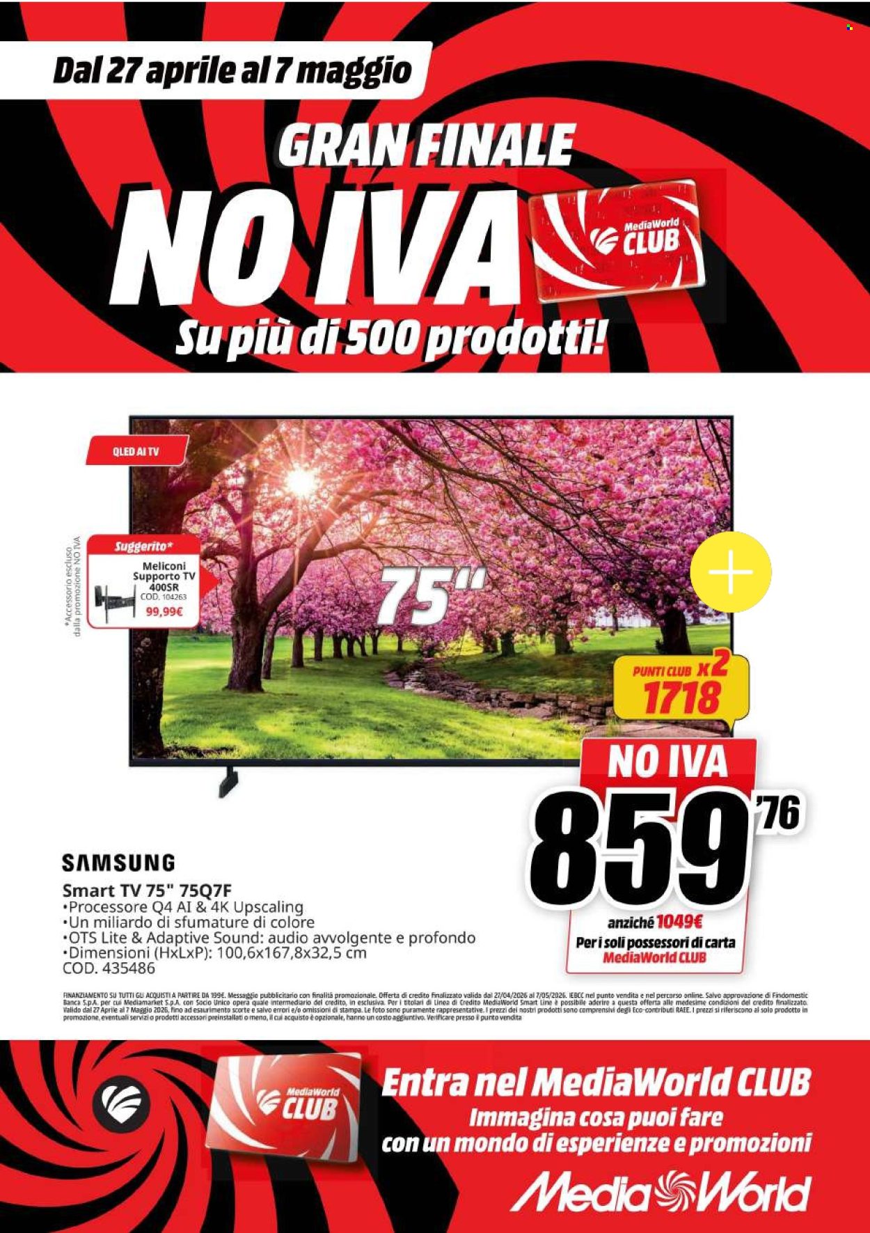 Volantino MediaWorld - 27/4/2026 - 7/5/2026. Pagina 7