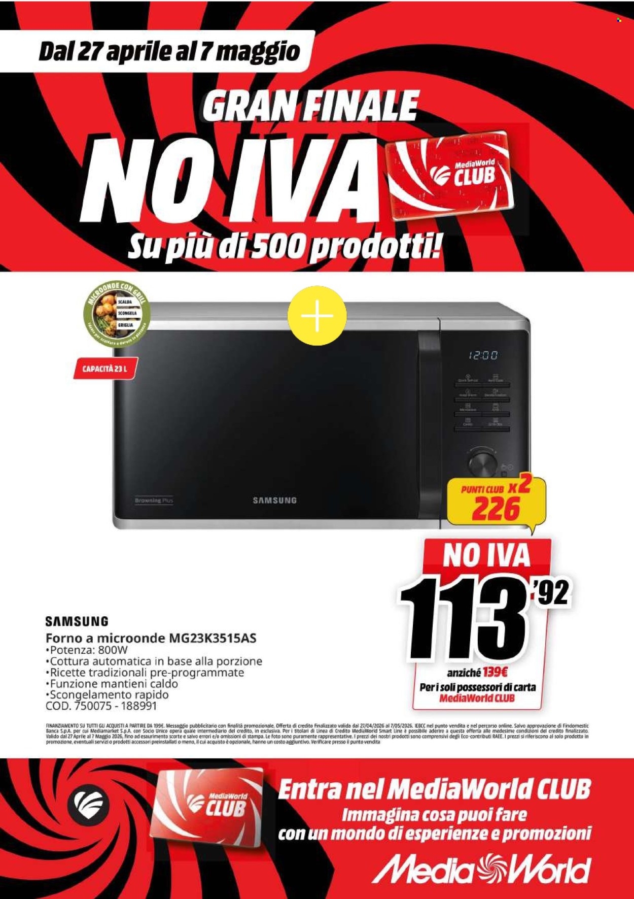 Volantino MediaWorld - 27/4/2026 - 7/5/2026. Pagina 15
