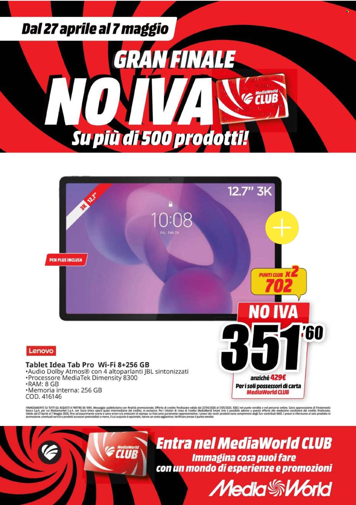 Volantino MediaWorld - 27/4/2026 - 7/5/2026. Pagina 26