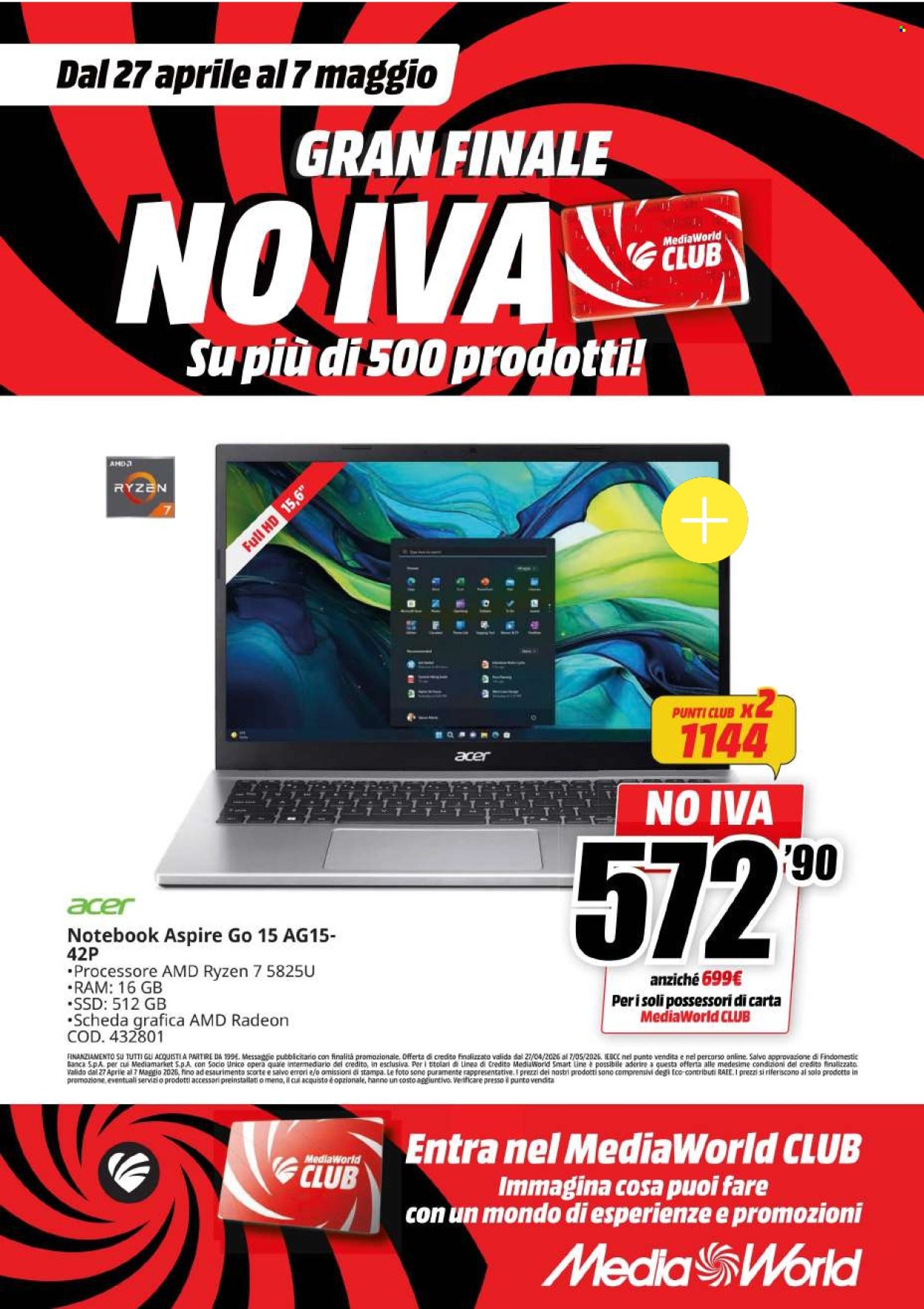 Volantino MediaWorld - 27/4/2026 - 7/5/2026. Pagina 43