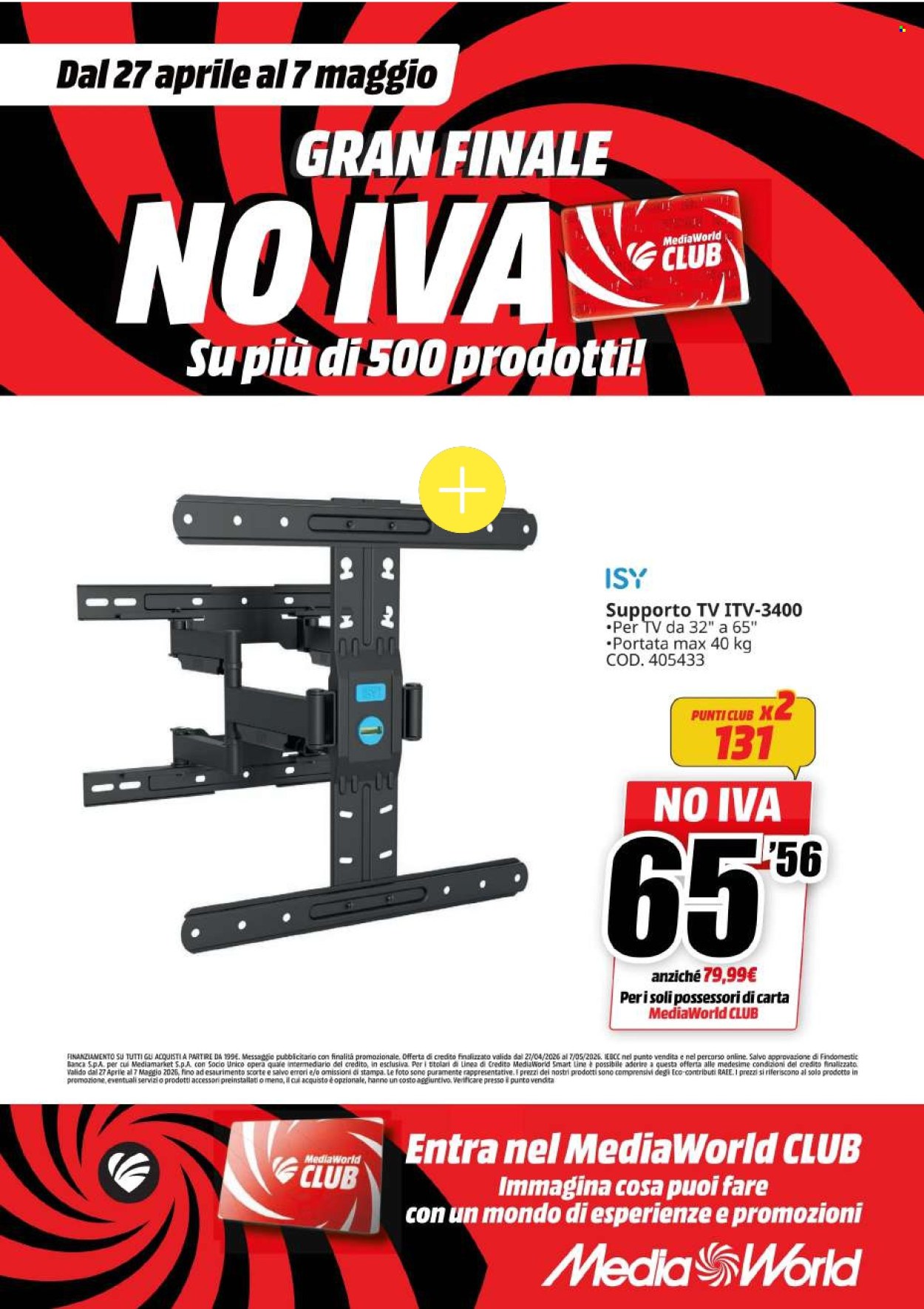 Volantino MediaWorld - 27/4/2026 - 7/5/2026. Pagina 54