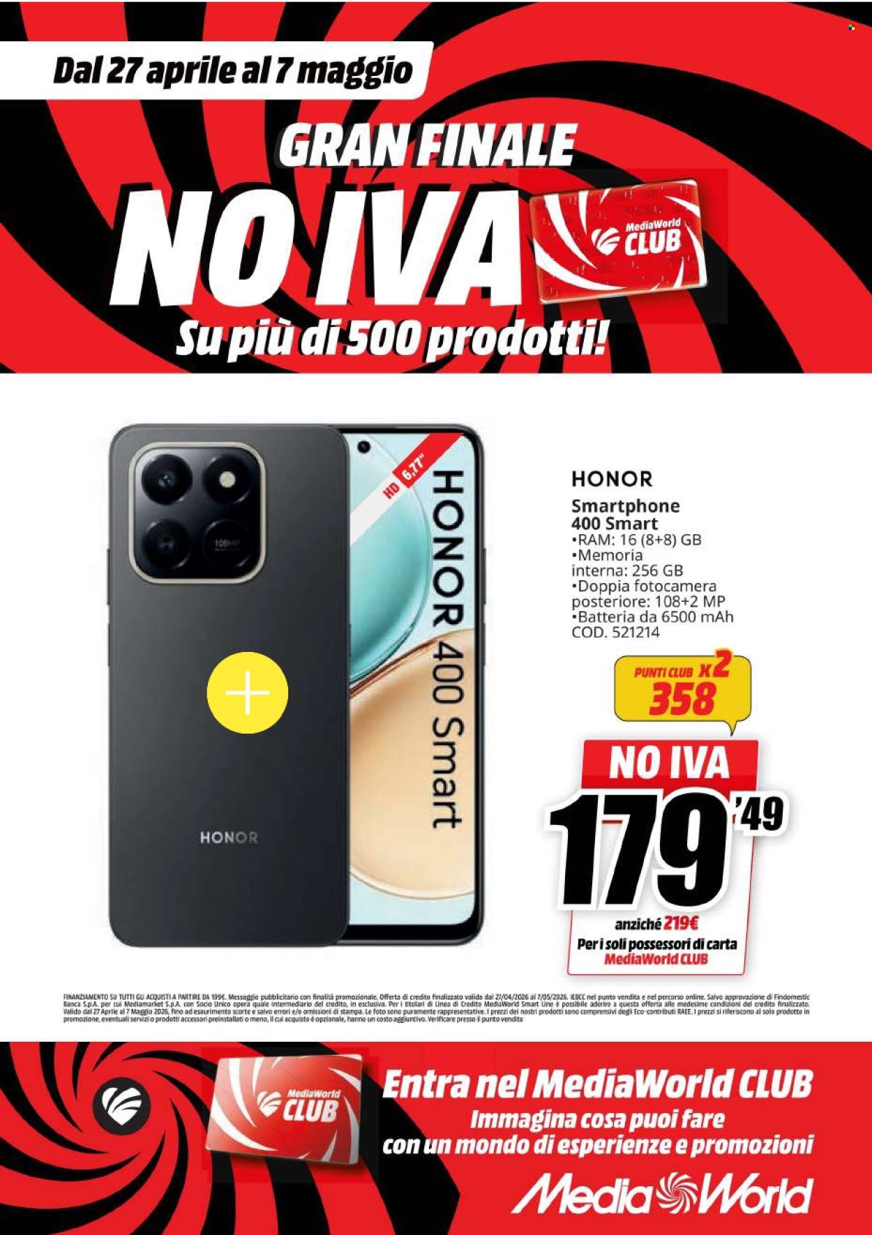 Volantino MediaWorld - 27/4/2026 - 7/5/2026. Pagina 57