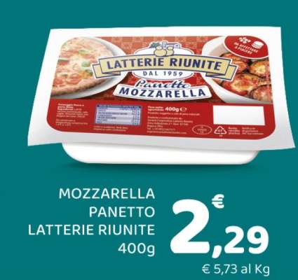 MOZZARELLA PANETTO LATTERIE RIUNITE 400g