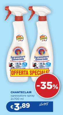 CHANTECLAIR sgrassatore spray 2x700 ml