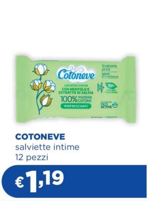 COTONEVE salviette intime 12 pezzi