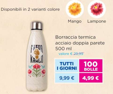 Borraccia termica acciaio doppia parete 500 ml