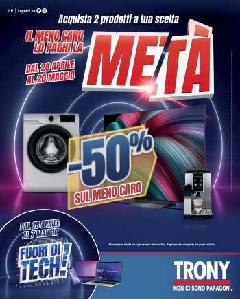 Volantino Trony - 28/4/2026 - 20/5/2026.