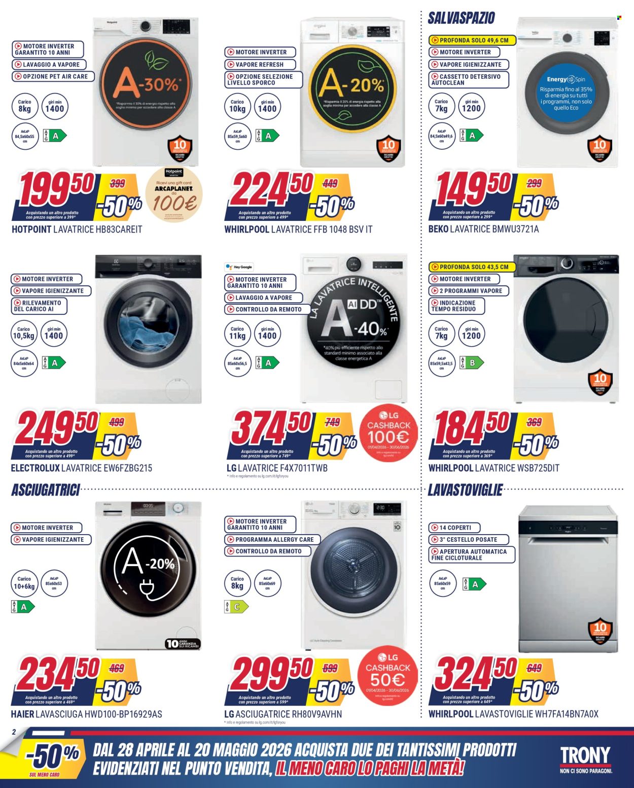 Volantino Trony - 28/4/2026 - 20/5/2026. Pagina 2