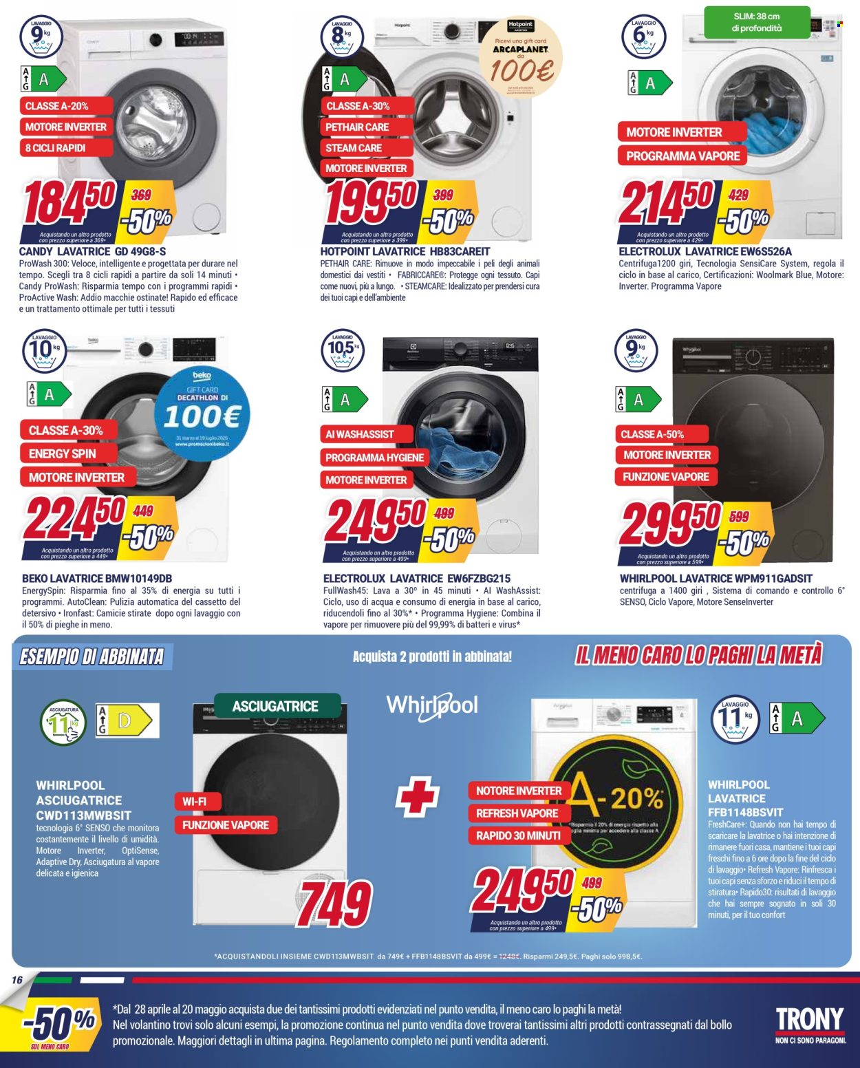 Volantino Trony - 28/4/2026 - 20/5/2026. Pagina 16
