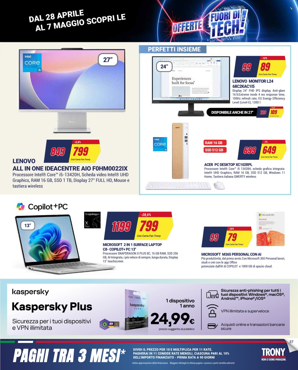 Volantino Trony - 28/4/2026 - 20/5/2026. Pagina 27
