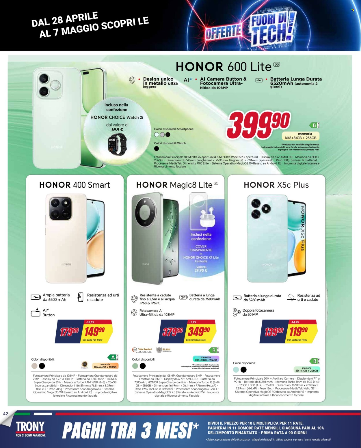 Volantino Trony - 28/4/2026 - 20/5/2026. Pagina 42