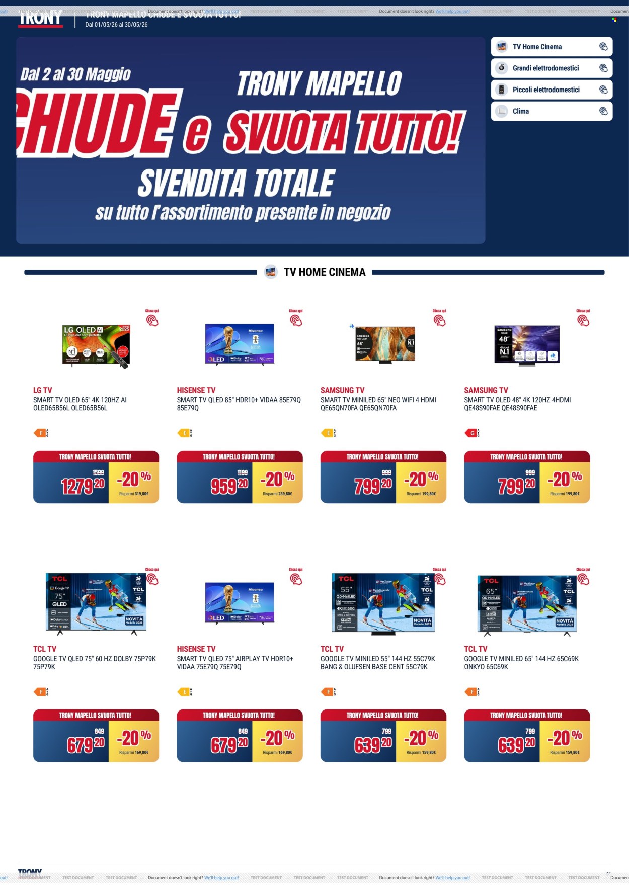Volantino Trony - 1/5/2026 - 30/5/2026. Pagina 1