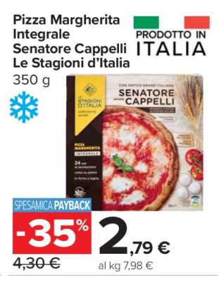 Pizza Margherita Integrale Senatore Cappelli Le Stagioni d’Italia
