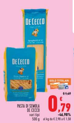 Pasta di Semola De Cecco
