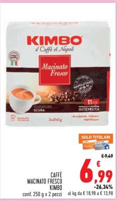Caffè Macinato Fresco Kimbo