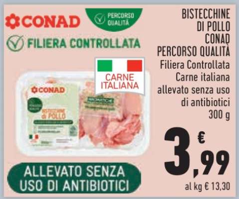 Bistecchine di Pollo CONAD Percorso Qualità
