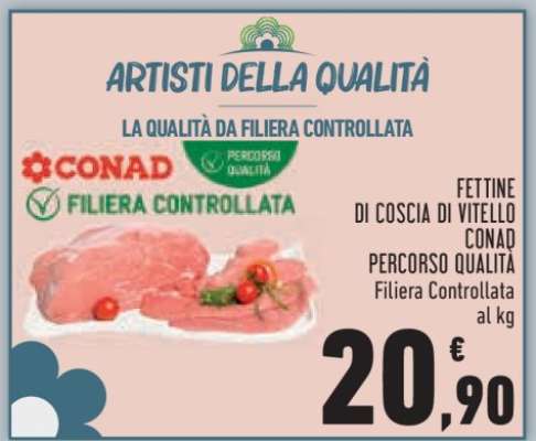 Fettine di coscia di vitello Conad Percorso Qualità