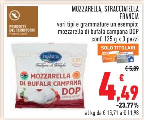 MOZZARELLA, STRACCIATELLA FRANCIA