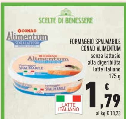 Formaggio Spalmabile Conad Alimentum