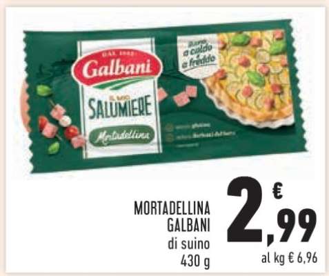 Mortadellina Galbani di suino