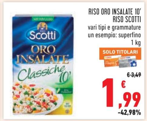 RISO ORO INSALATE 10’ RISO SCOTTI