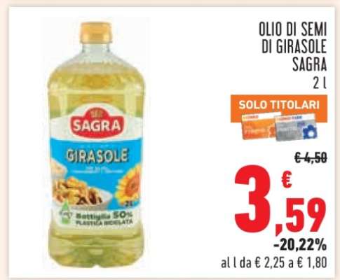 Olio di Semi di Girasole Sagra