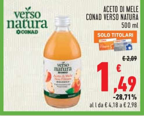 ACETO DI MELE CONAD VERSO NATURA 500 ml